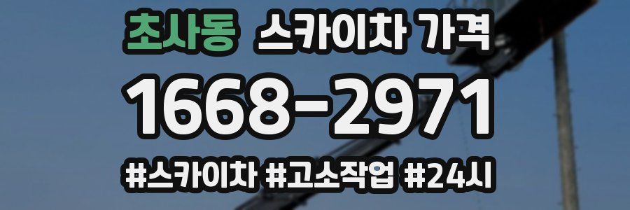 초사동 스카이차 가격