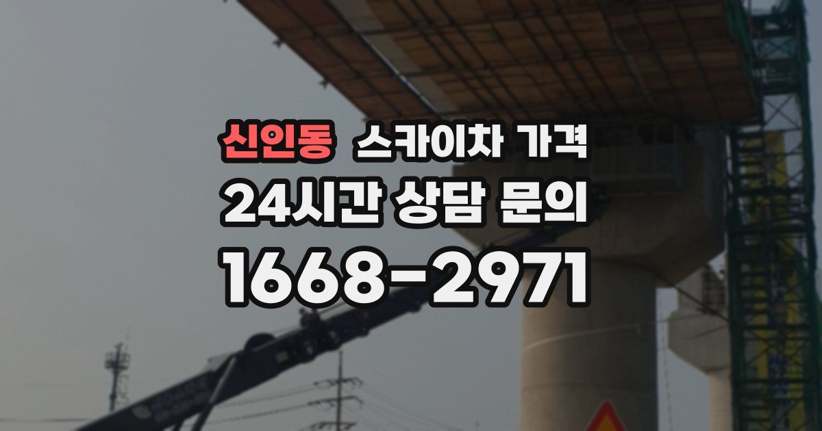 신인동 스카이차 가격