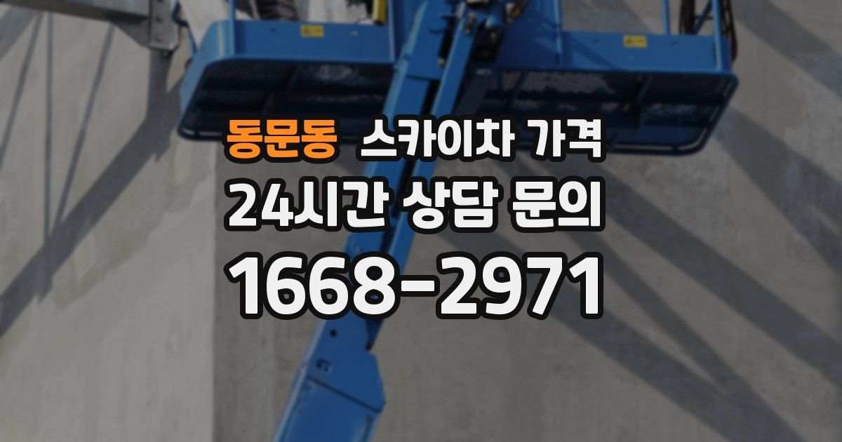 동문동 스카이차 가격