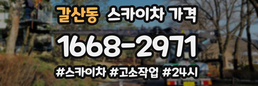 갈산동 스카이차 가격