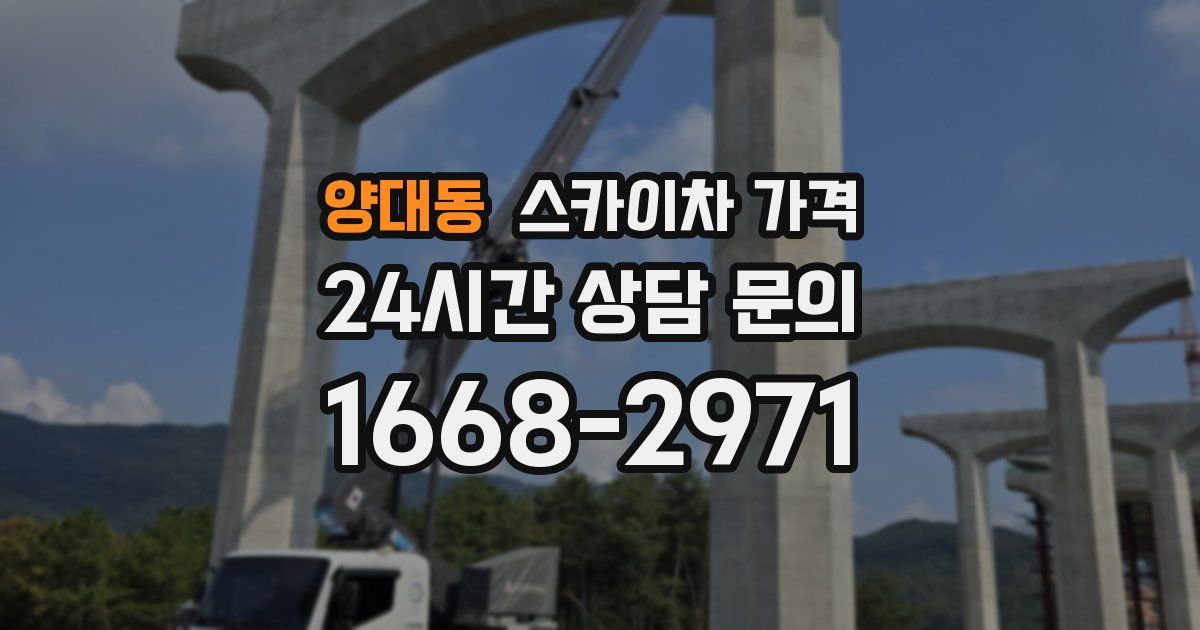 양대동 스카이차 가격