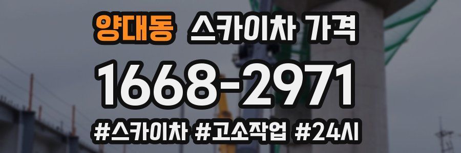 양대동 스카이차 가격