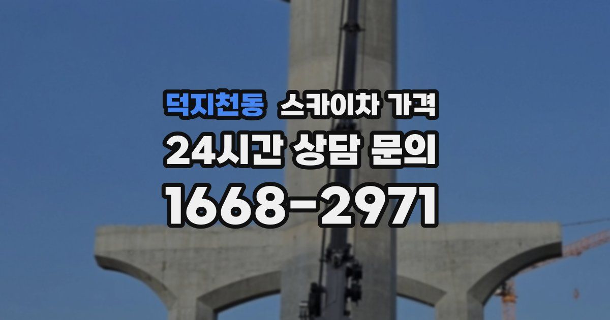 덕지천동 스카이차 가격