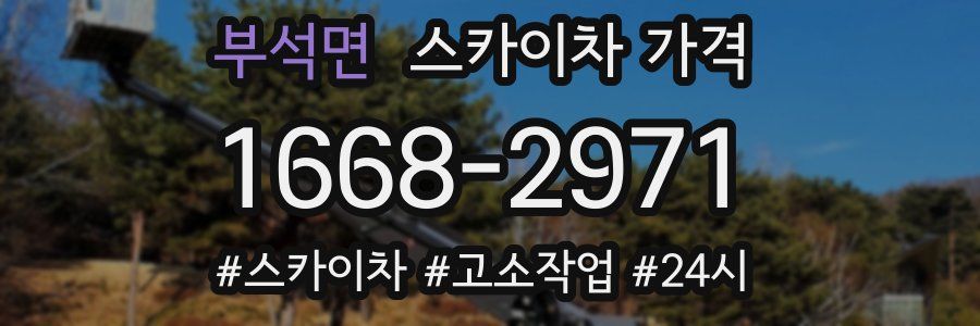 부석면 스카이차 가격