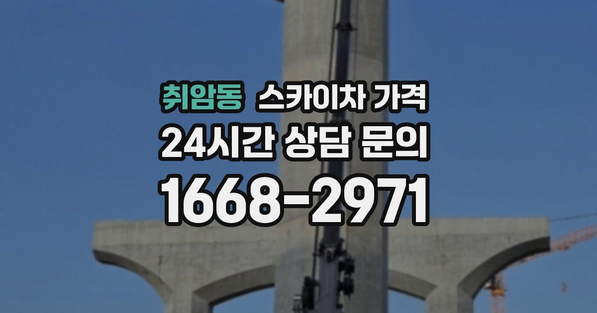 취암동 스카이차 가격