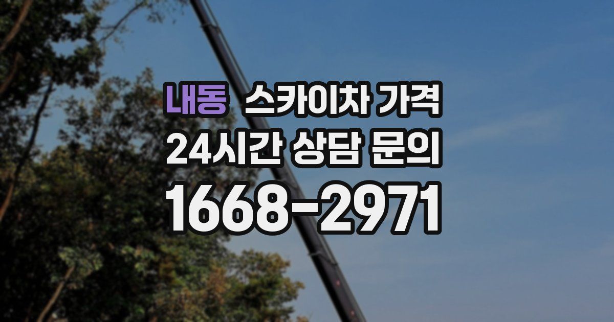 내동 스카이차 가격