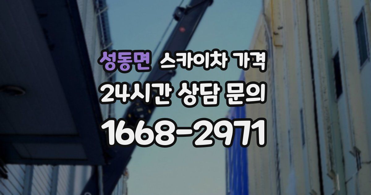 성동면 스카이차 가격