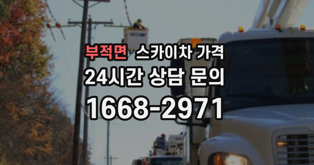 부적면 스카이차 가격