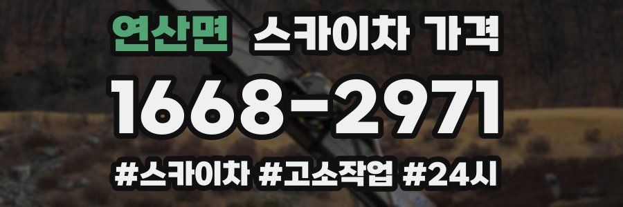 연산면 스카이차 가격