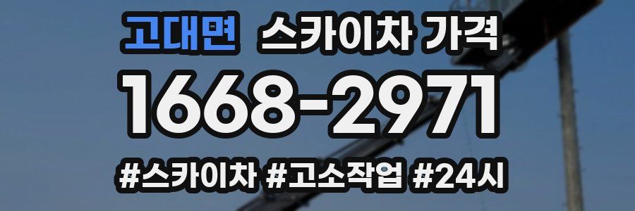 고대면 스카이차 가격