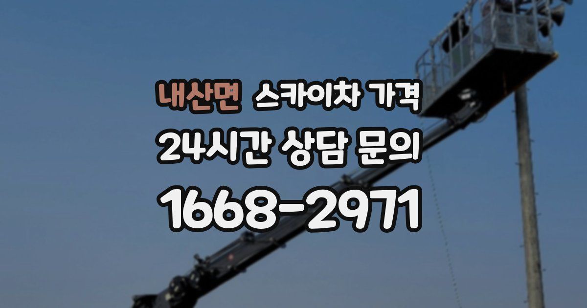 내산면 스카이차 가격