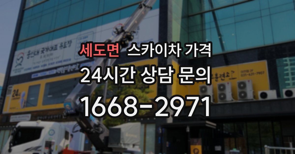 세도면 스카이차 가격