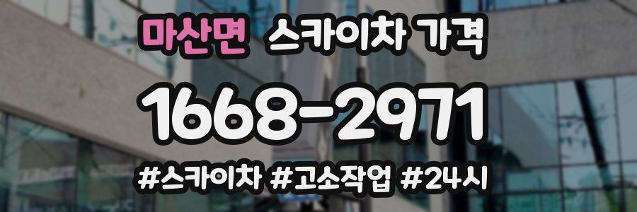 마산면 스카이차 가격