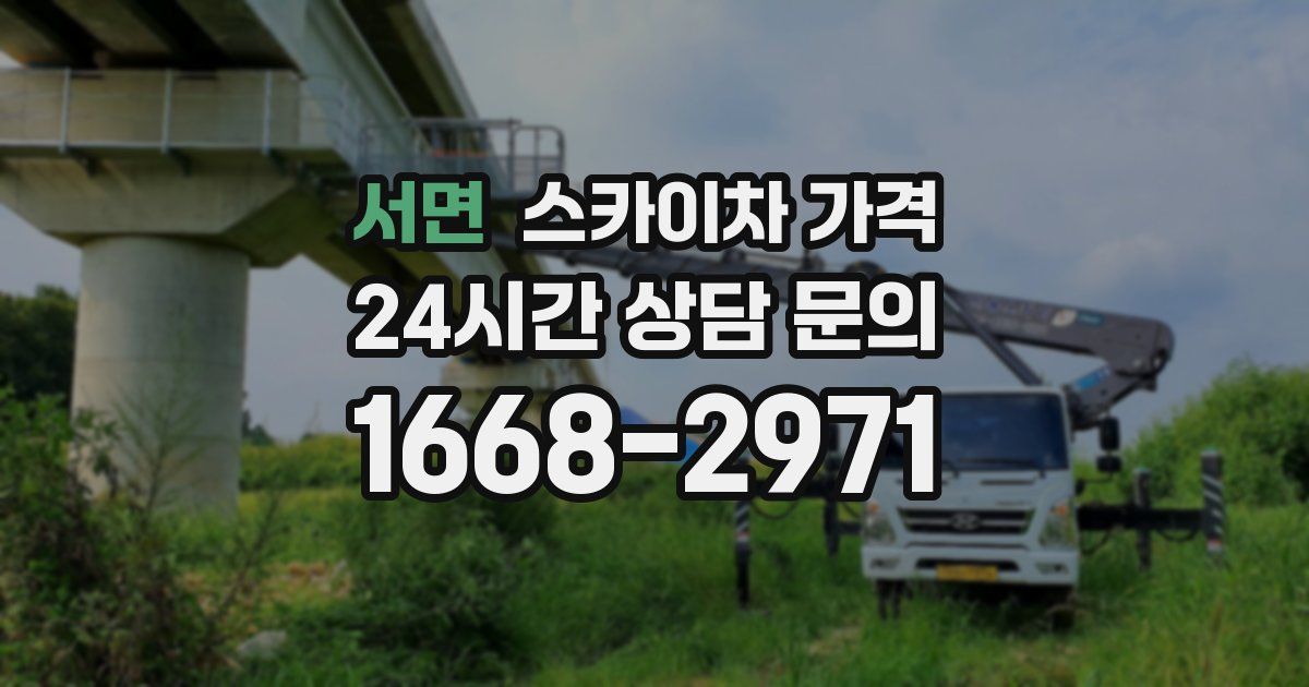 서면 스카이차 가격