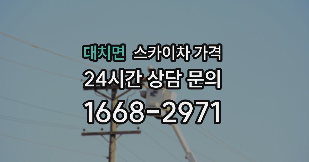 대치면 스카이차 가격