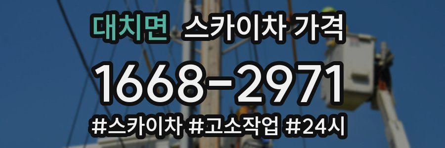 대치면 스카이차 가격