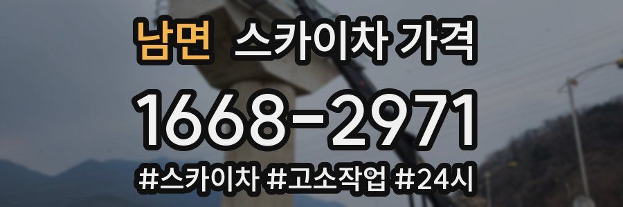 남면 스카이차 가격