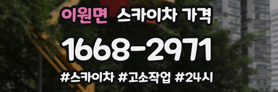 이원면 스카이차 가격