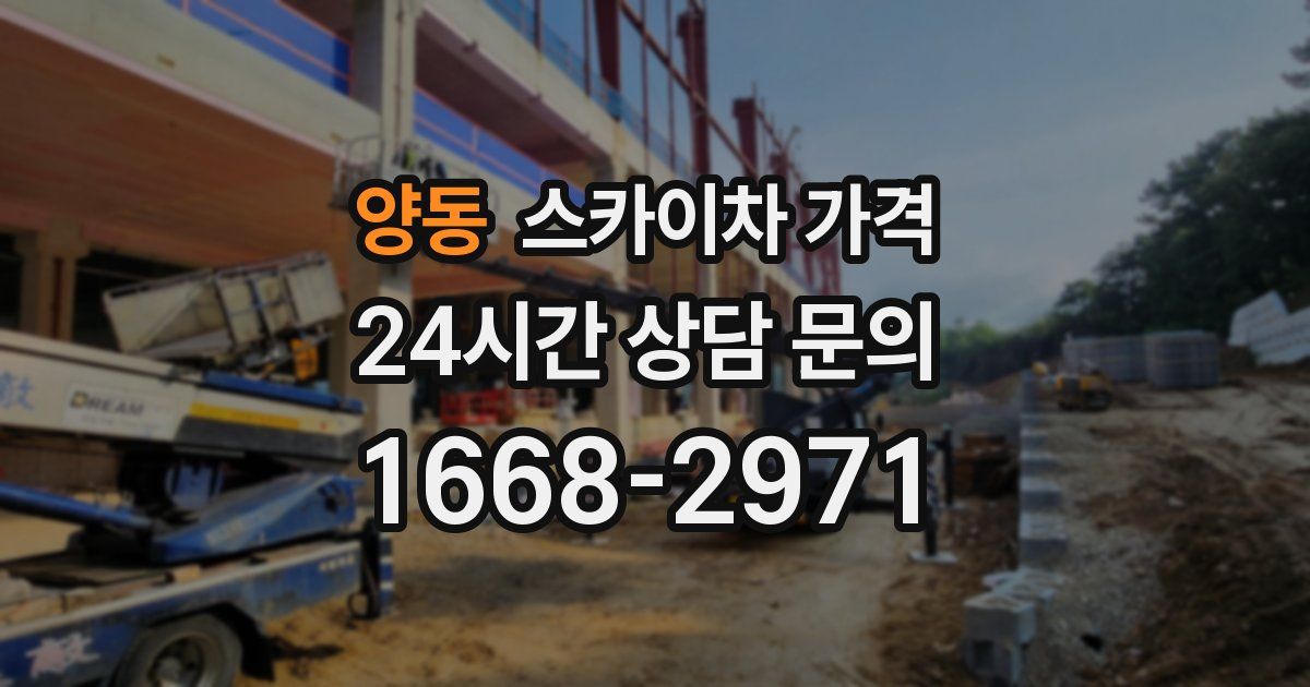 양동 스카이차 가격