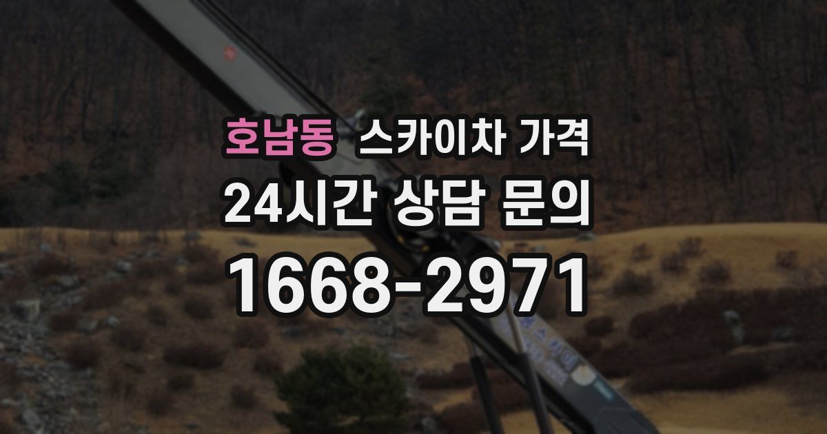 호남동 스카이차 가격