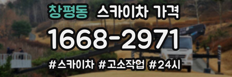 창평동 스카이차 가격