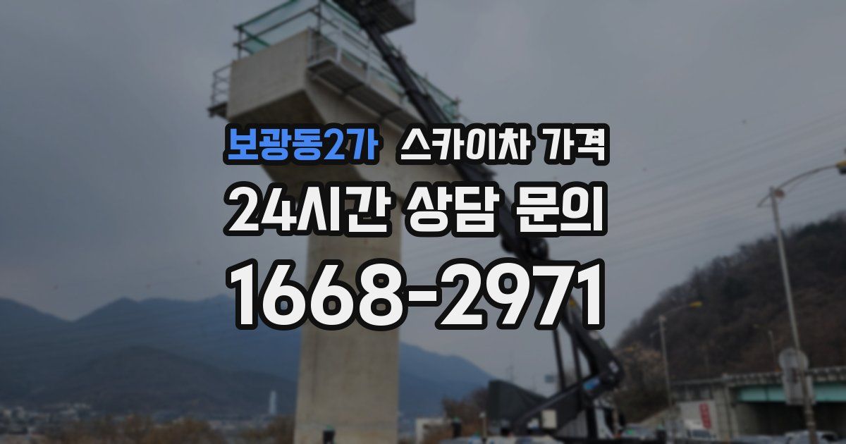 보광동2가 스카이차 가격