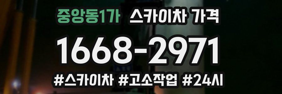 중앙동1가 스카이차 가격