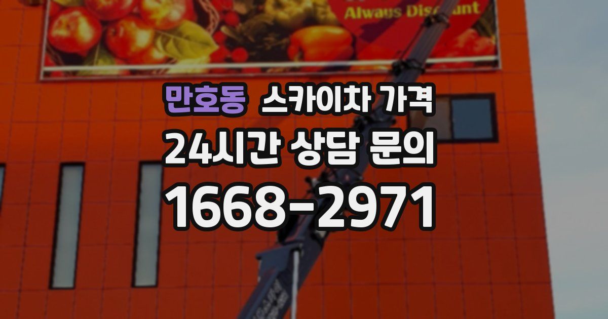 만호동 스카이차 가격