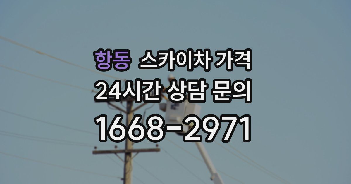 항동 스카이차 가격
