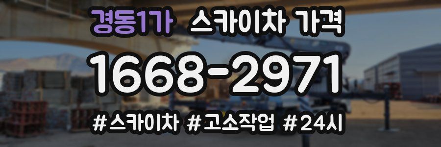 경동1가 스카이차 가격