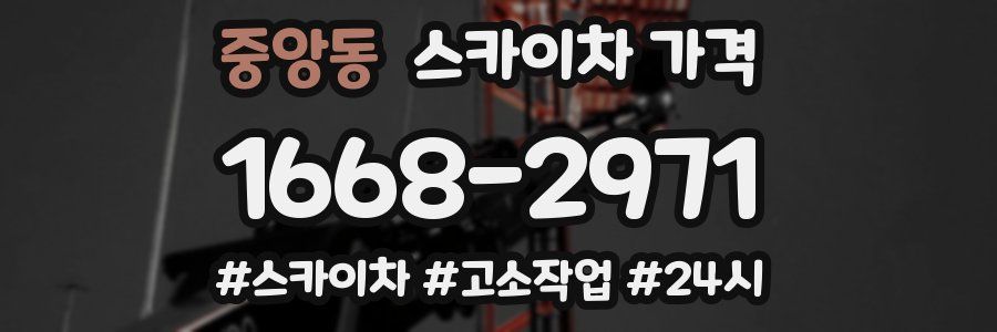 중앙동 스카이차 가격