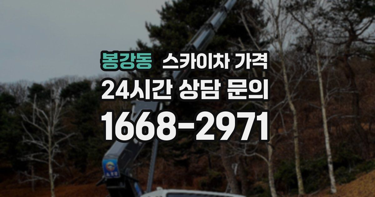 봉강동 스카이차 가격