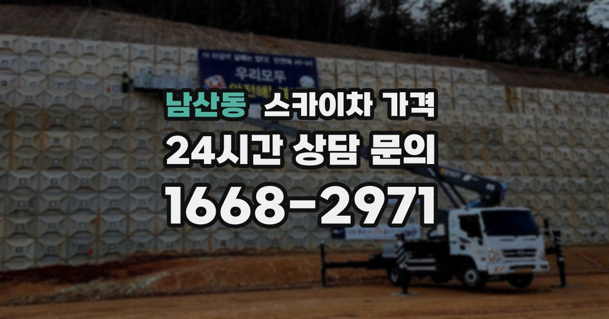 남산동 스카이차 가격