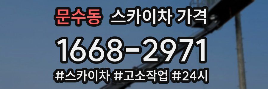 문수동 스카이차 가격