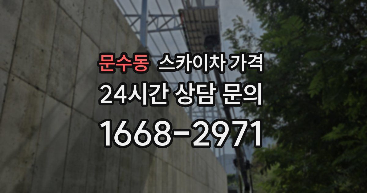 문수동 스카이차 가격