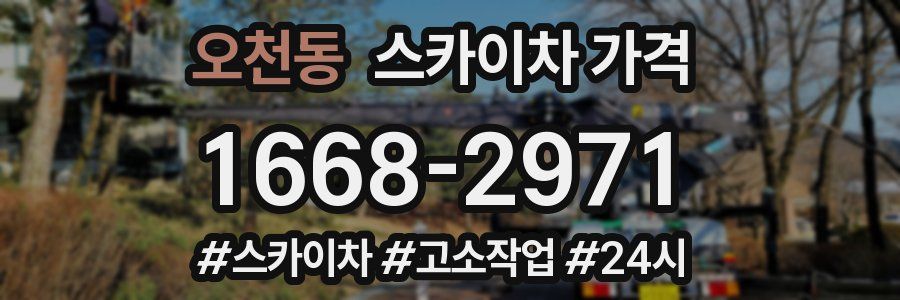 오천동 스카이차 가격