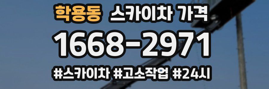 학용동 스카이차 가격