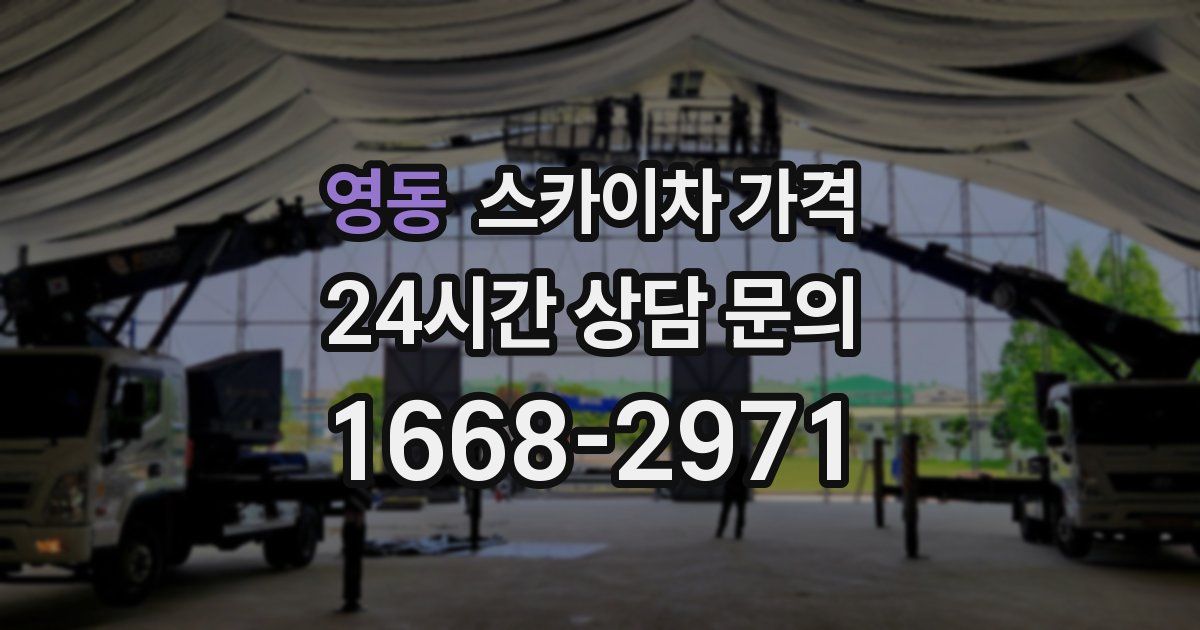 영동 스카이차 가격