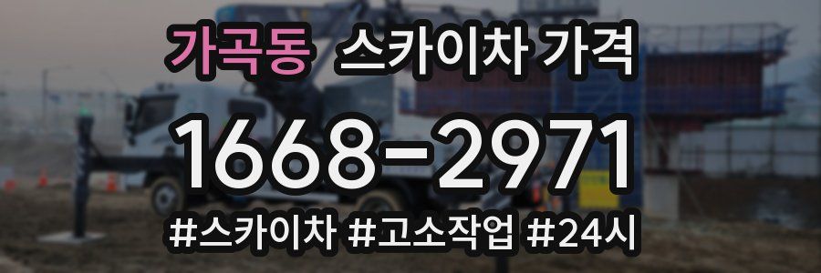 가곡동 스카이차 가격