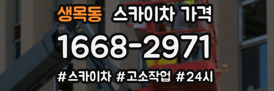 생목동 스카이차 가격