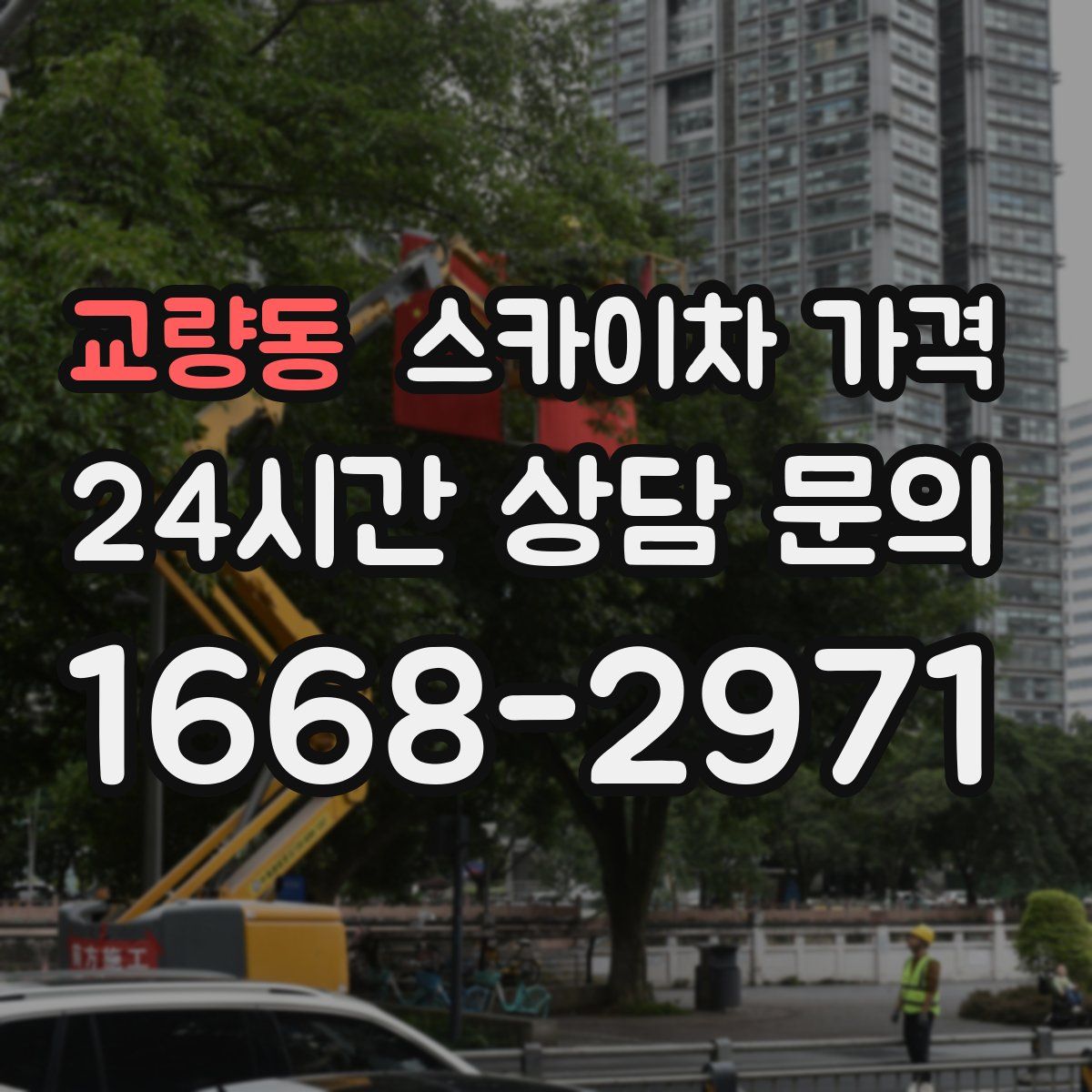 교량동 스카이차 가격