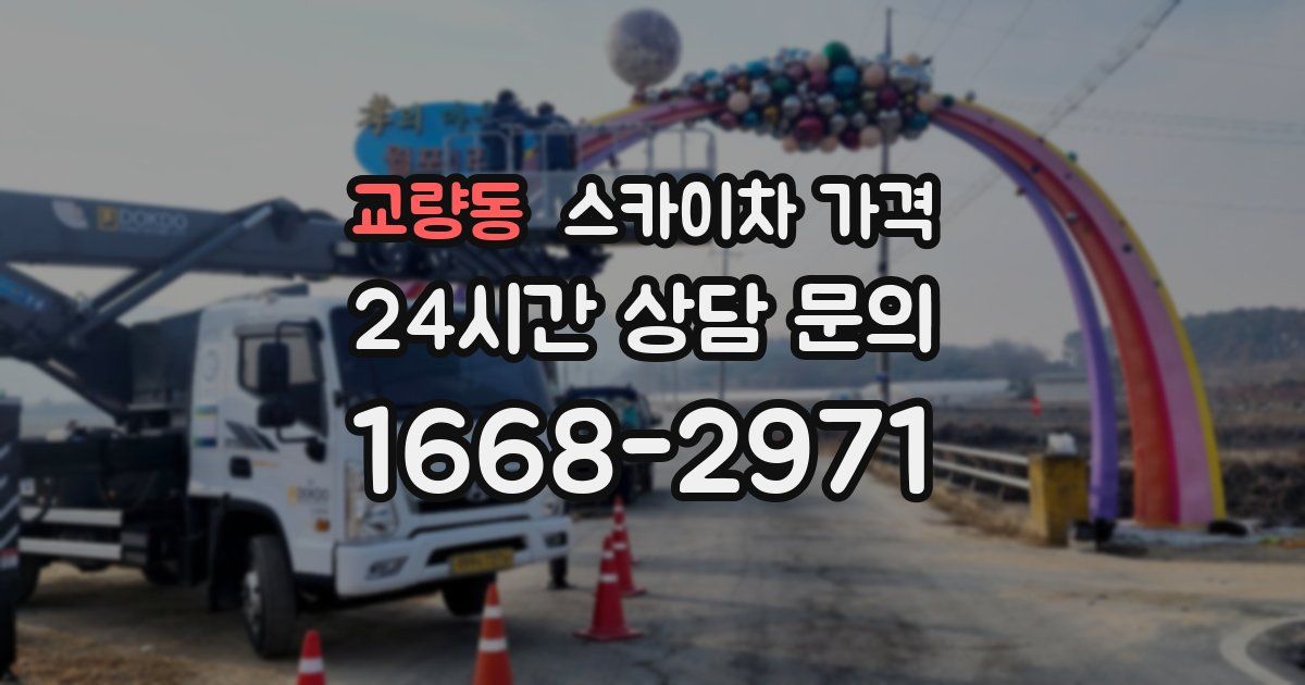 교량동 스카이차 가격