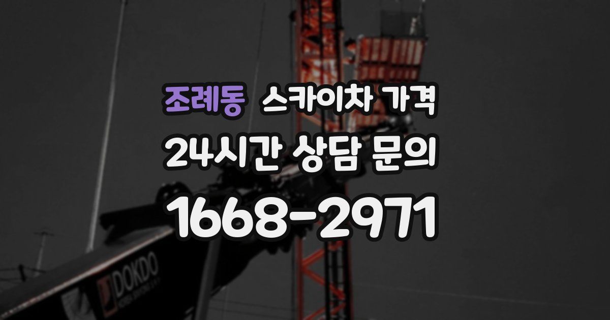 조례동 스카이차 가격