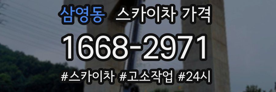 삼영동 스카이차 가격