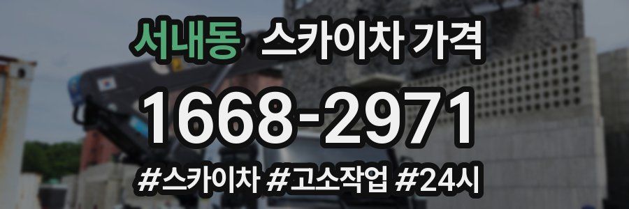 서내동 스카이차 가격