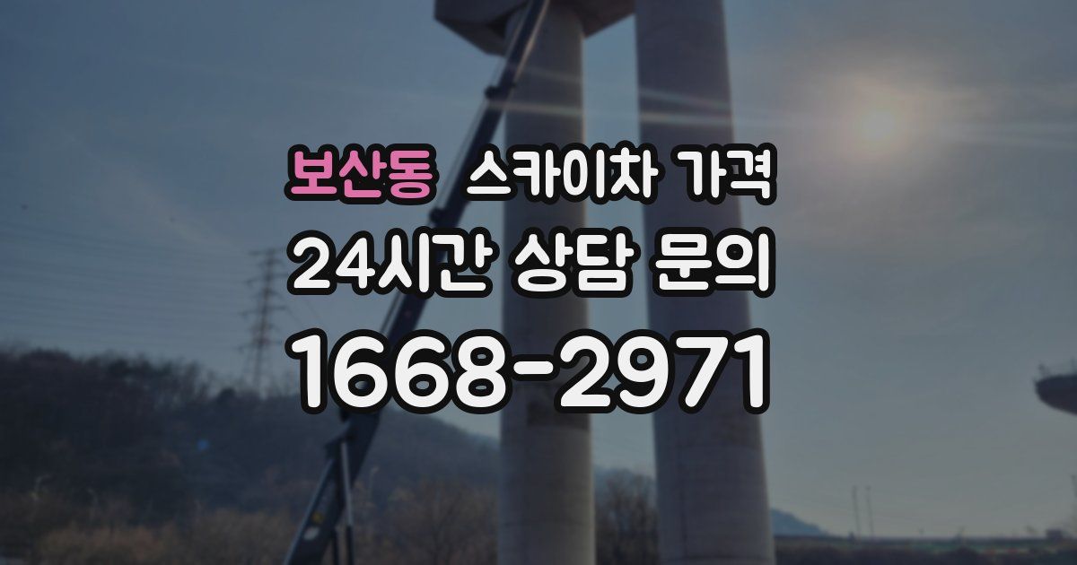 보산동 스카이차 가격