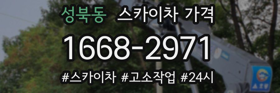 성북동 스카이차 가격