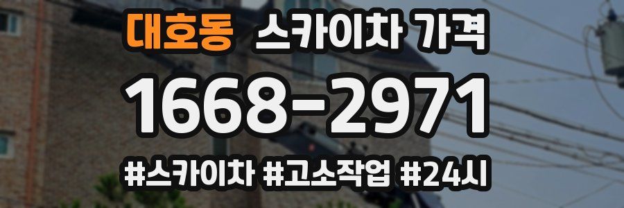 대호동 스카이차 가격