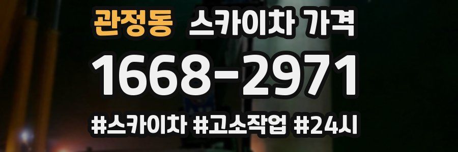 관정동 스카이차 가격