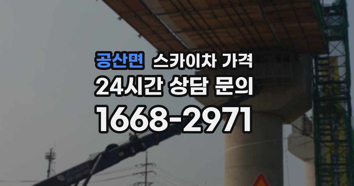 공산면 스카이차 가격